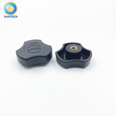 China Black Plastic Thumb Grip Triangle M6 Knob Nut Plastic Knob Nuts China Manufacturer for sale