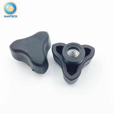 China Star Shaped Cabinet M4 Plastic Clamping Black Hand Knob Handles Black Thumb Knob Suppliers for sale