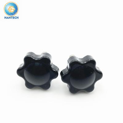 China Factory Direct Selling Plum Blossom Handle Bolt Black Flat Plastic Head Five Star Handle Pointed Screw for sale