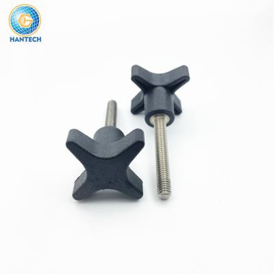 China M5 Plastic Triangle Star Head Thumb Screw Stainless Steel Plastic Knob Handle Manufacturer China for sale