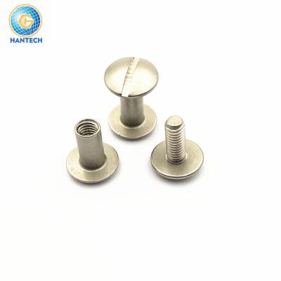 China Pan Factory Wholesale Chicago Screw Brass Screw Rivet For Leather Bag Binding for sale