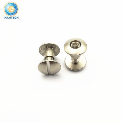 China Pan Metal Brass Black Chicago screws 8mm 10mm for China leather manufacturer for sale