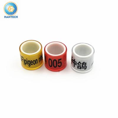 China Best Selling Sustainable Plastic Material Multi Colors Pigeon Foot Ring Bird Rings With Number Printing for sale