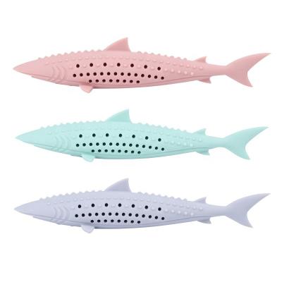 China Silicone Catnip Interactive Pet Toys Catnip Fish Toy Fish Cats Toothbrush Fish Molar Teeth Clean for sale