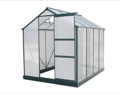 China 6x8ft Easily Assembled Install Aluminum Greenhouse For DIY Garden for sale