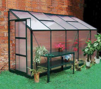 China Easily Assembled 4X10FT Aluminum Greenhouse With Galvanized Steel Base for sale