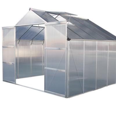 China Easily Assembled 4mm PC Sheet Aluminum Garden Greenhouse for sale