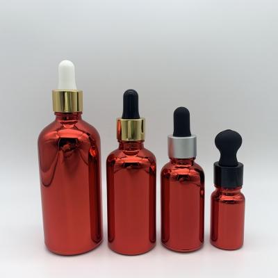 China High Grade Essential Oil Cosmetic Color Plated Drop Bottle Cheap Discount Sale for sale