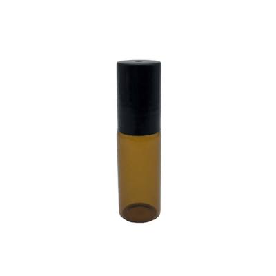 China Personal Care 5ml Essential Oil Glass Roll On Bottle Amber for sale