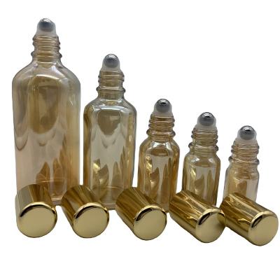 China Personal Care Essential Oil Bottles Roll On Boston Round Glass Bottle for sale