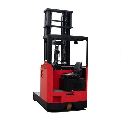 China Hotels SHUNCHA 48V 2ton 2000kg Capacity 3M Lifting Height Seated Electric Reach Truck For Narrow Aisle for sale