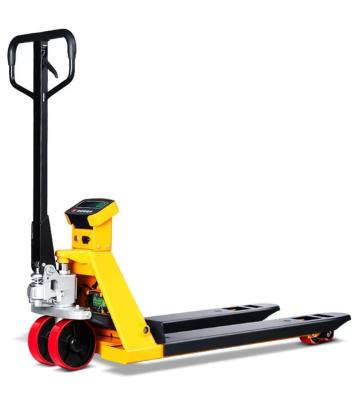 China Hotels SHUNCHA 2ton 2000kg Hand Pallet Truck Hand Pallet Jack With Measuring Scale for sale