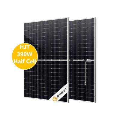 China HJT Solar Power System High Efficiency Monocrystalline Solar Panels Cover Box View Waterproof Connector For EU Stock Solar Power System for sale