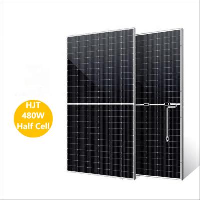 China HJT Full shingeld 480W Module Solar Power System Hit N-Type Solar Panels Half PV-Module Mono Bifacial Solar Cells Solar Black in stock now with TUV for sale