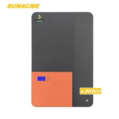 China SUNACME 48V 100Ah Wall Mounted Lifepo4 Lithium Battery Rechargeable Power Lithium Battery For Home Energy Storage APW-48V-100Ah for sale