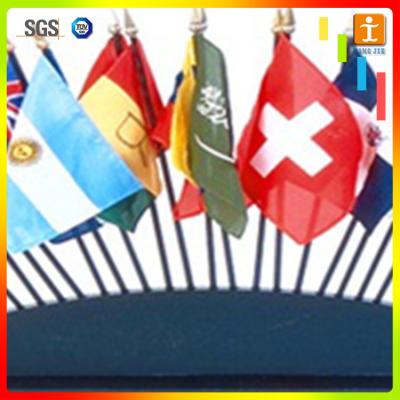 China Heat Sublimation Silk Screen Hanging World Flags With Names for sale