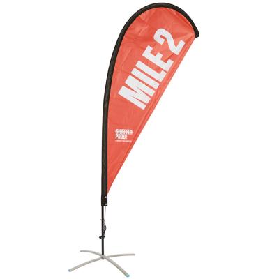 China FLYING Teardrop Advertising Feather Flag Sign With Flagpole Kit And Ground Stake for sale