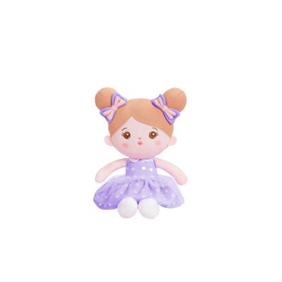 China Plush Source Factory Wholesale Baby - Cuddle Buddy Doll Purple Dress Toy Sleeping Doll Plush Rag Doll For Kids for sale