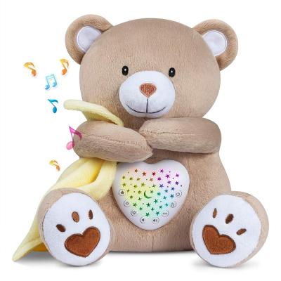 China Soother Rechargeable Heartbeat Plush Sleep Dream Bear, Baby Cry Sensor White Noise Machine, Nursery Decor Night Toy for sale