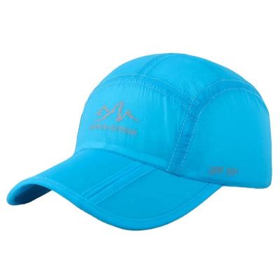 China Fashion Printing Custom 5 Panel Foldable Brim Custom Logo Waterproof Outdoor Running Sport Hats for sale