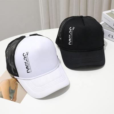 China Factory Design Logo 5 Panel Sport Small Joint Wholesale Minimum Hip Hop Custom Foam Mesh Rope Trucker Hat for sale