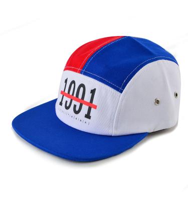 China COMMON Custom Wholesale 5 Panel Flat Brim High Quality Unstructured Vintage Snapback Camper Hats for sale