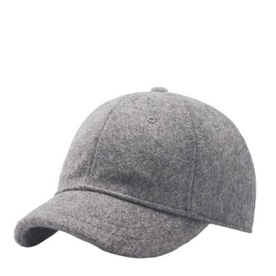 China COMMON Fashion Luxury Outdoor Simple Custom Wool Baseball Cap Wholesale 6 Panel Golf Unisex Hats Winter Hats for sale