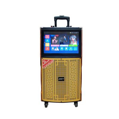 China 2021 Smart New Portable Cart Speaker System Touch Screen JERRYPOWER Multimedia Trolley Speaker With BT for sale