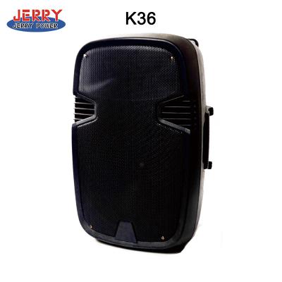 China PORTABLE JERRY POWER 15 Inch One Radio Mic Portable Speaker Trolley Speaker for sale