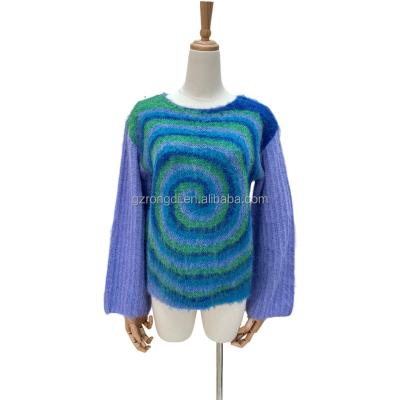 China Anti-pilling 2023 new women's winter sweater sweater trend knitted swirl women for sale