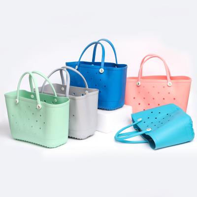 China Summer EVA Silicone Jelly Candy Color, Waterproof and Large Capacity Ladies High Quality Beach Bag Handbag for sale