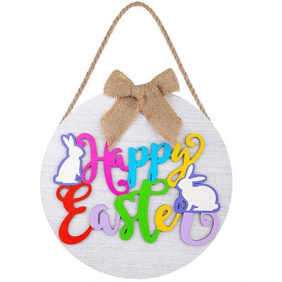 China Wall Mounted Europe Easter Wooden Welcome Patio Door Sign On The Wall for sale