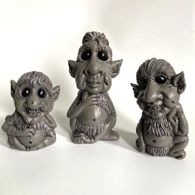 China Europe Tribal Barbarian Bark Figurine Resin Crafts Ornaments for sale