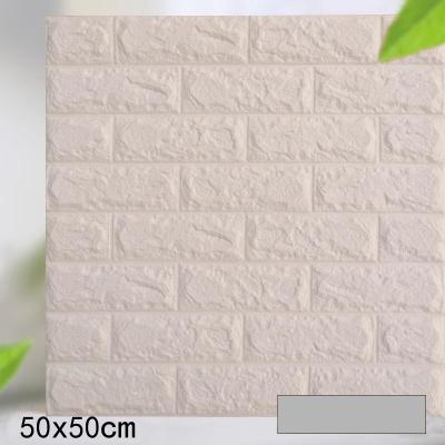 China Modern high quality self-adhesive living room decoration skin wall sticker 3d wallpaper textured foam for sale