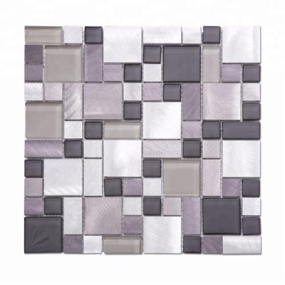 China Modern Flooring Soulscrafts Square Stainless Steel Metal Craft Mosaic Tile For Wall for sale