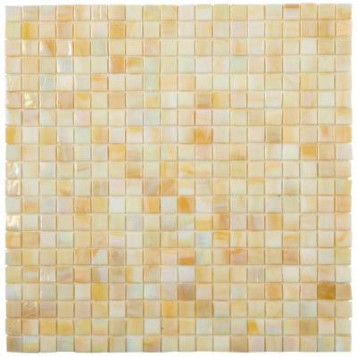 China Parquet Schomex Square Gold Color Mosaic Bathroom Kitchen Wall Glass Slab for sale