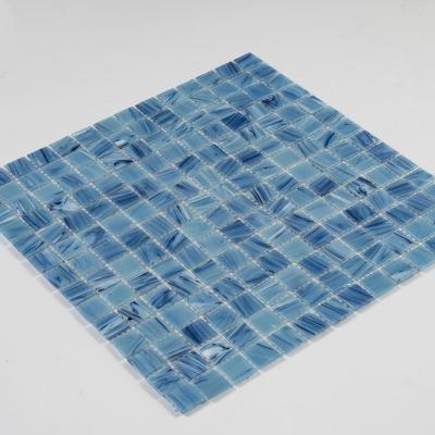 China Blue Glass Flooring Soulscrafts Mosaic Pool Slab With Cheap Price for sale