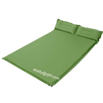 China Foldable Self Inflating Camping Double Sleep Pad Camping Mattress With Pillows 2 Person Inflatable Camping Pad For Backpacking for sale