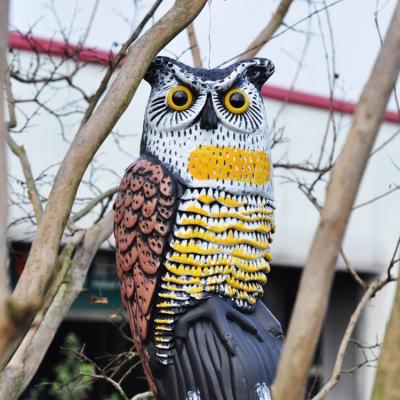 China Viable Realistic Plastic Animal Eagle Hawk Owl Bird Repellent Outdoor Owl Scarecrow Outside Decorations Garden for sale