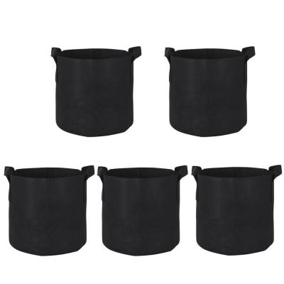 China Black Breathable Felt Non Woven Fabric Fabric Plants Grow Bags for sale