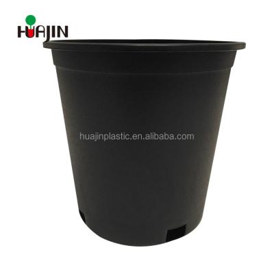 China 3 Gallon Plastic Sizes Round Durable Black Plastic Plant Pots For Nursery Plant for sale