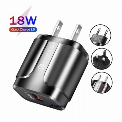 China Quick Wall Charger Mobile Phone 18W QC 3.0 Wall Charger Travel Adapter For Smart Phone for sale