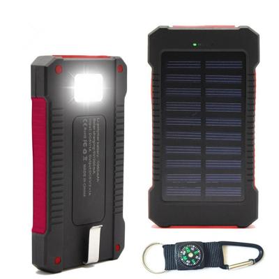 China For 2021 Mobile Phone and Laptop Solar Power Bank 10000mah/20000mah Hot Selling 2 Portable USB External Solar Power Bank Powerbank for sale