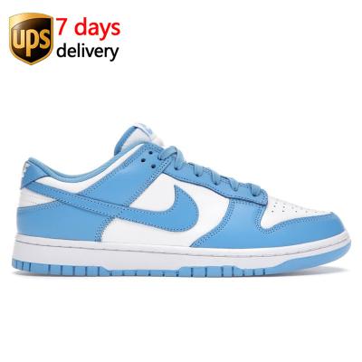 China EVA DD1391-102 UNC custom panda offs white BLUE WHITE EVA COLLEGE shoes original sneakers nikes dunk low Sb for sale