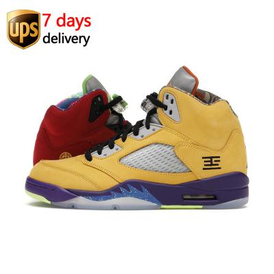 China EVA CZ5725-700 What Air Jordan5 Mens Basketball Shoes Alternate Grape To Inspire Camouflage White Cement Sports Trainers Shoes for sale