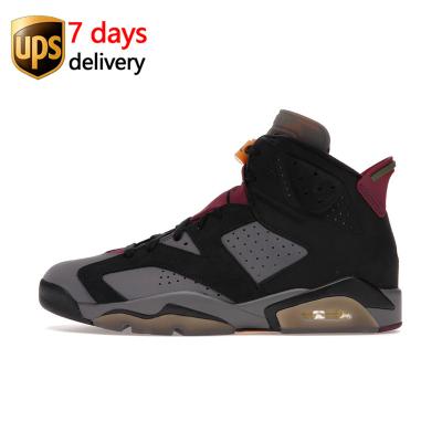 China CT8529-063 EVA Burgundy Black Electric Midnight Navy Jordan 6 Rings Mens Retro Unc for sale