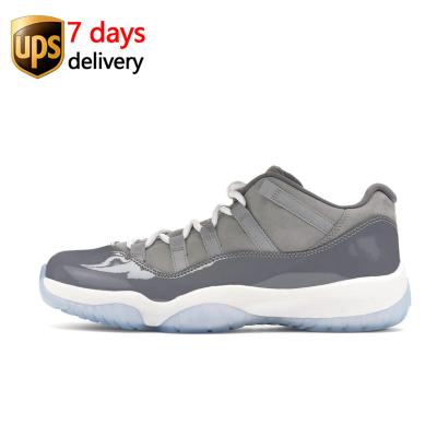 China EVA Cool Gray Legend Blue Top Black And White Sheer Violet 528895-003 72-10 Jordan 11 Low Mens Shoes for sale