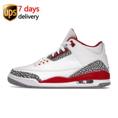 China EVA LOW MOQ CT8532-126 Red cardinal Jordan 3 basketball shoes sports running shoes Chaussures Homme sneakers for sale