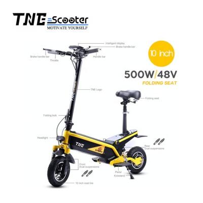 China New 37kph TNE Drone 13ah Electric Scooter 500w 48v 10inch for sale