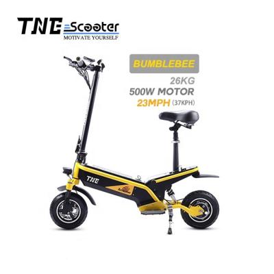 China New TNE Drone 50km 500w 48v Foldable Electric Scooter With 10inch Seat for sale